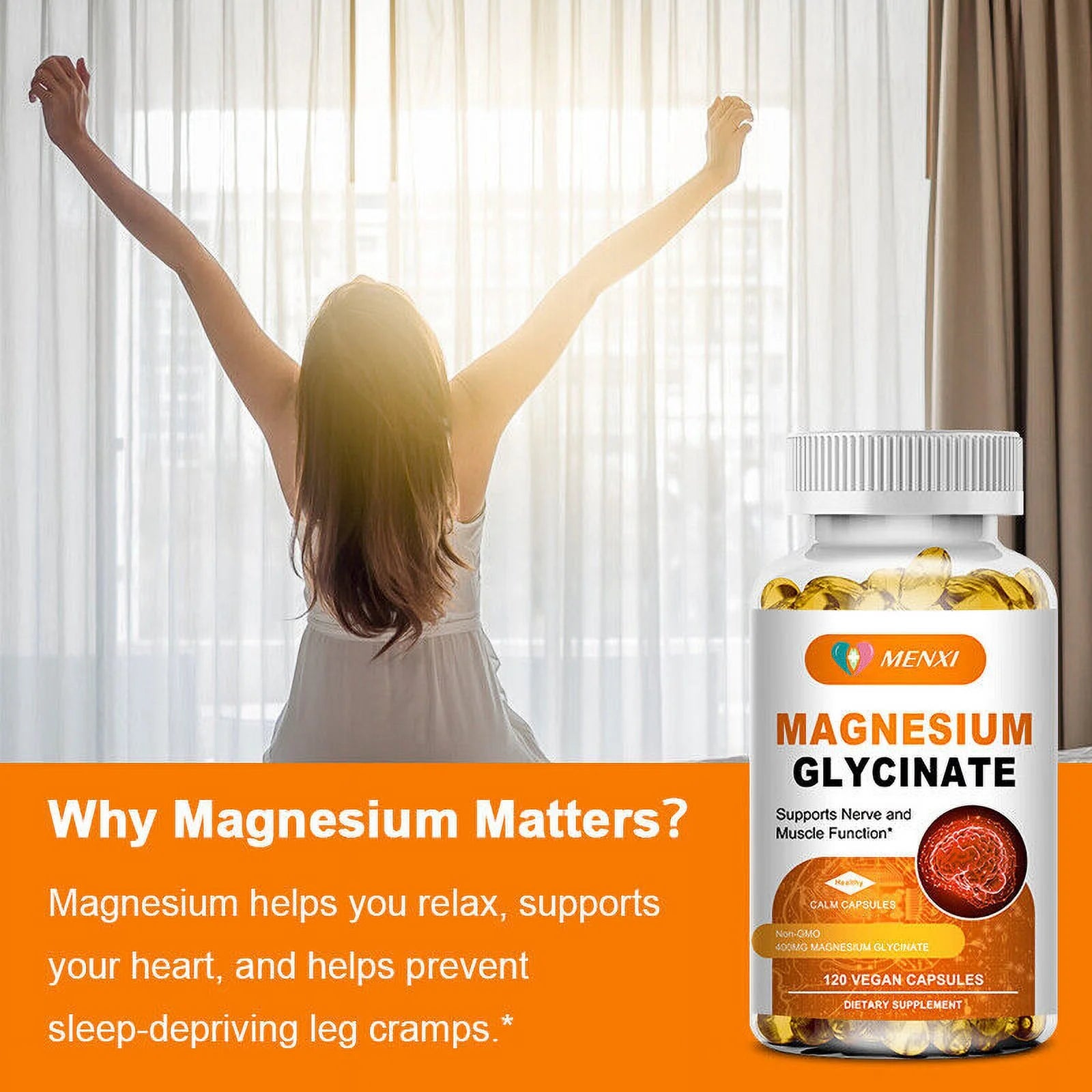 Magnesium Glycinate 400 mg 120 Capsules G982947