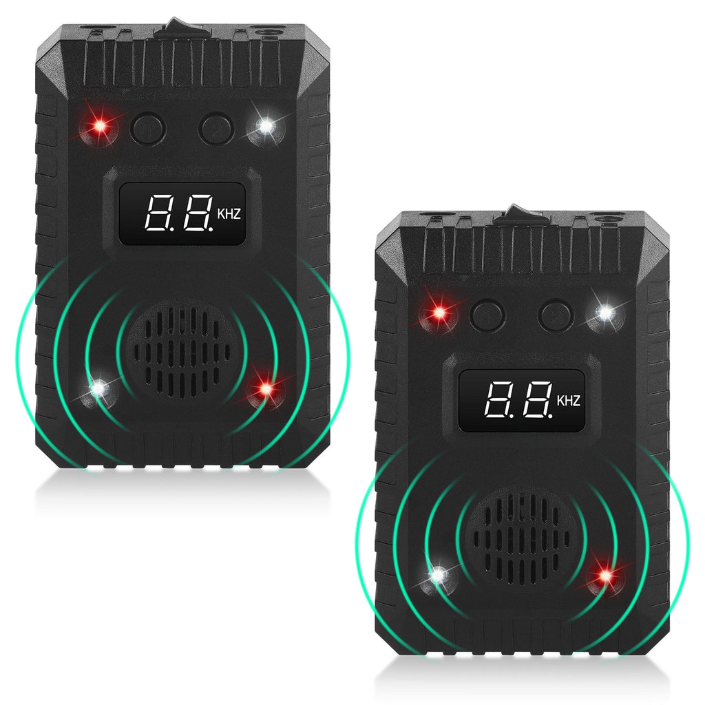 G·PEH 2 Pack Under Hood Rodent Repeller Ultrasonic Rodent Repellent for Car Engines, Mouse Deterrent Keep Animal Away from Car with Ultrasound and LED Flashlights Rodent Defense Vehicle Protection