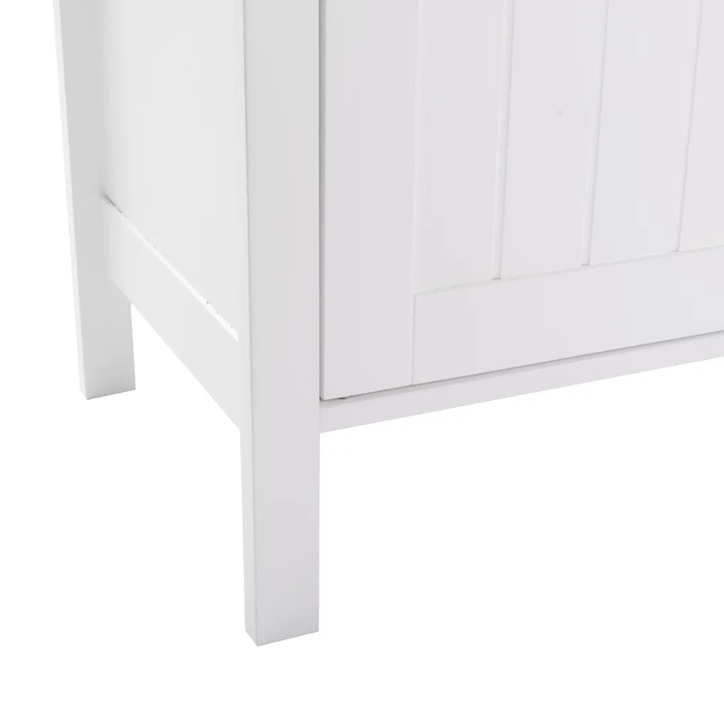 Wooden Bathroom Cabinet with Double Doors and Shelves K83694