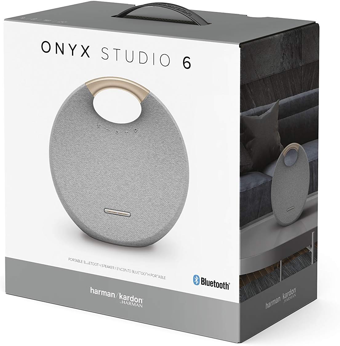 Harman Kardon Onyx Studio 6 Bluetooth Speaker with Handle, Gray M69340