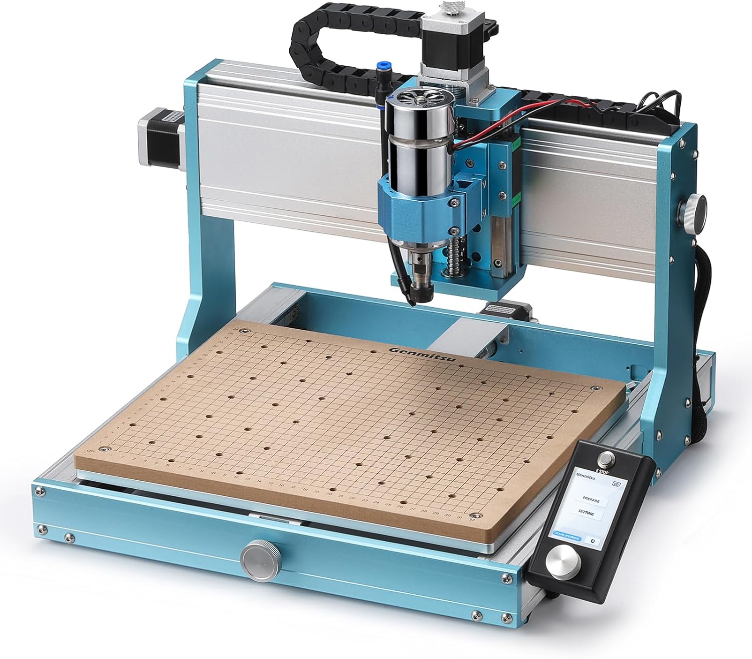 Genmitsu 3030-PROVer MAX CNC Router Machine with Linear Guide & Ball Screw Motion + MDF Grid Spoilboard, 360 x 300 x 12mm (14.2''x 11.8''x 0.4'')