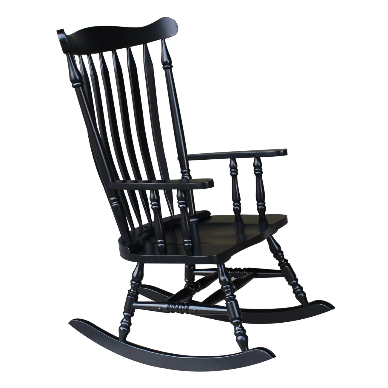 Colonial Rocking Chair by International Concepts, Antique Black I43903