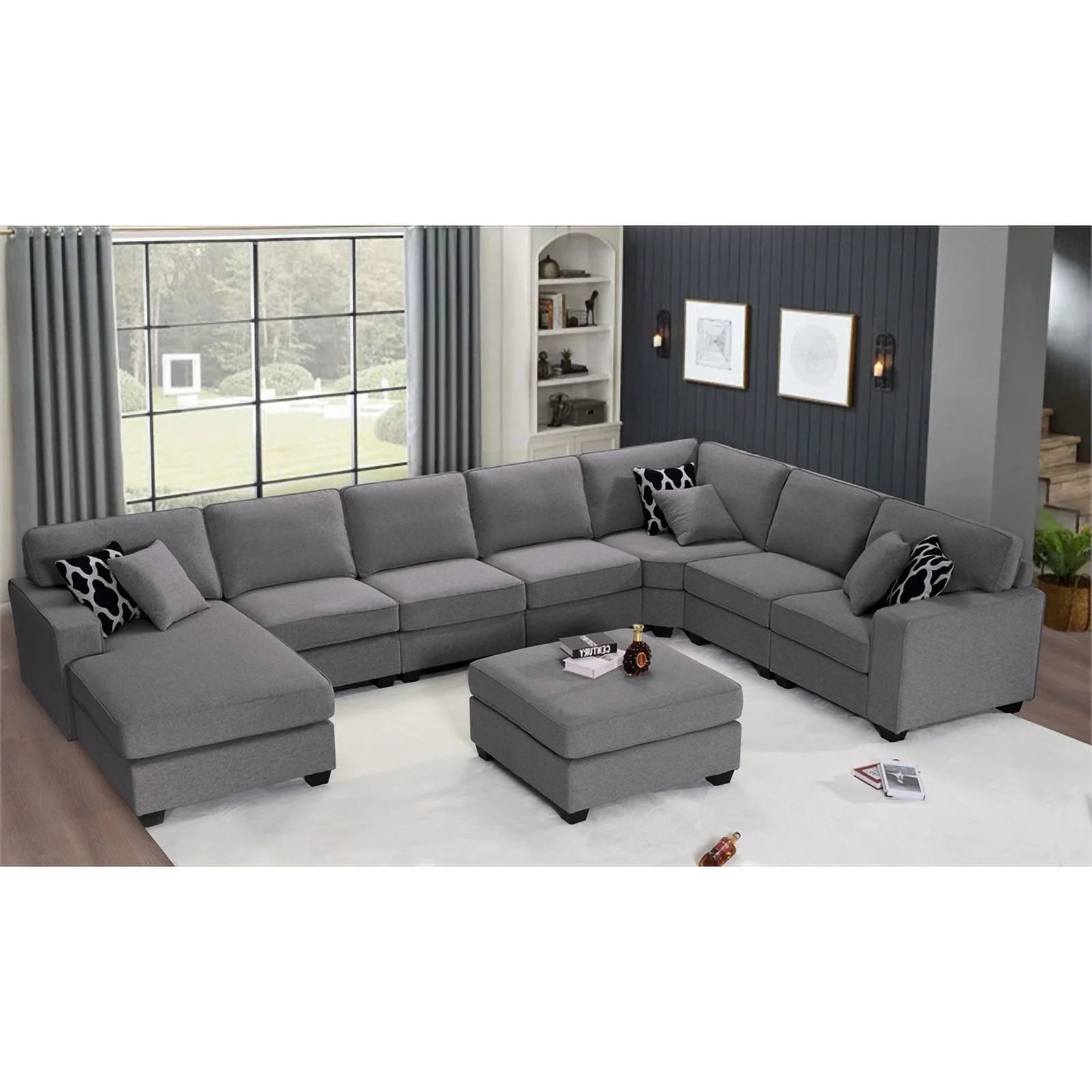Legend Vansen Fabric Flexible Combination Module Reversible Sectional Sofa V274674