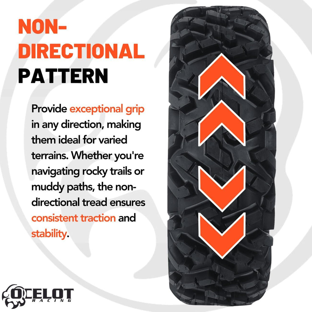 Ocelot RT350 25x8x12 UTV Tires All-Terrain 6-Ply S245