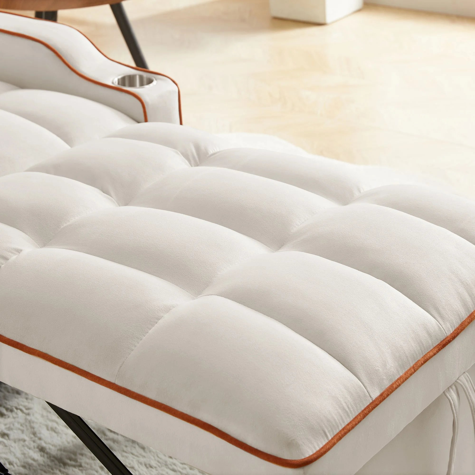 Aukfa Sleeper Chair Bed, Convertible Pull Out Sofa, Beige W589