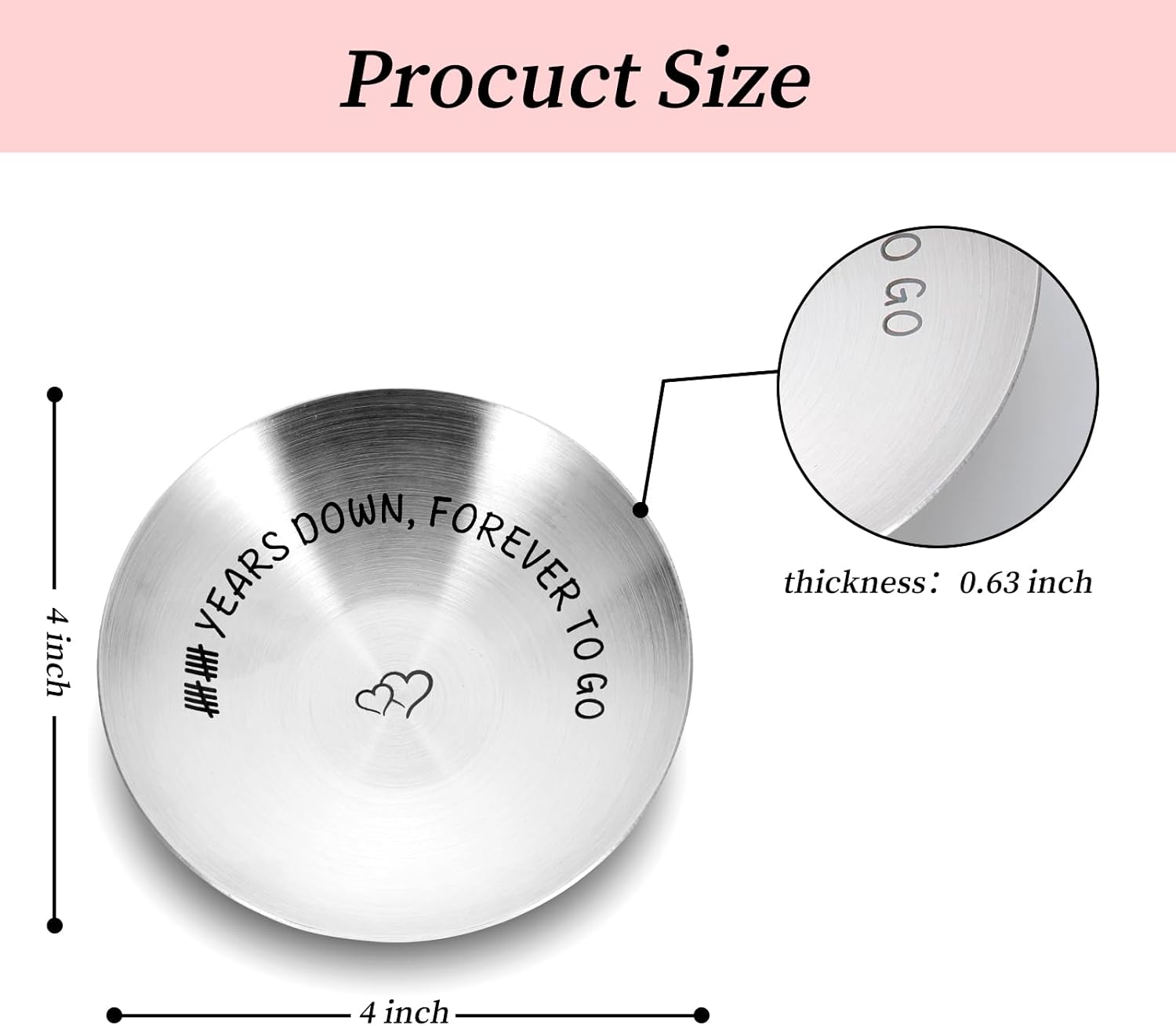 10 Year Anniversary Ring Holder Gift for Wife Husband I518084