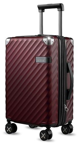 LUGGEX 3 Piece Luggage Sets with Spinner Wheels - 100% Polycarbonate Expandable Hard Suitcases with Wheels - Travel Luggage TSA Approve (Black, 20/24/28)