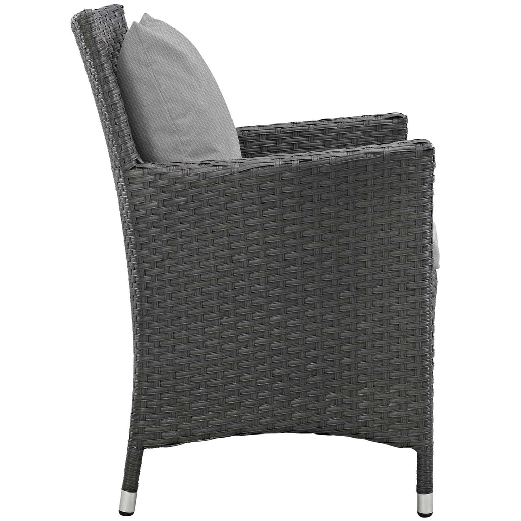 Modway Sojourn 9 Piece Outdoor Patio Dining Set in Canvas Gray I1244