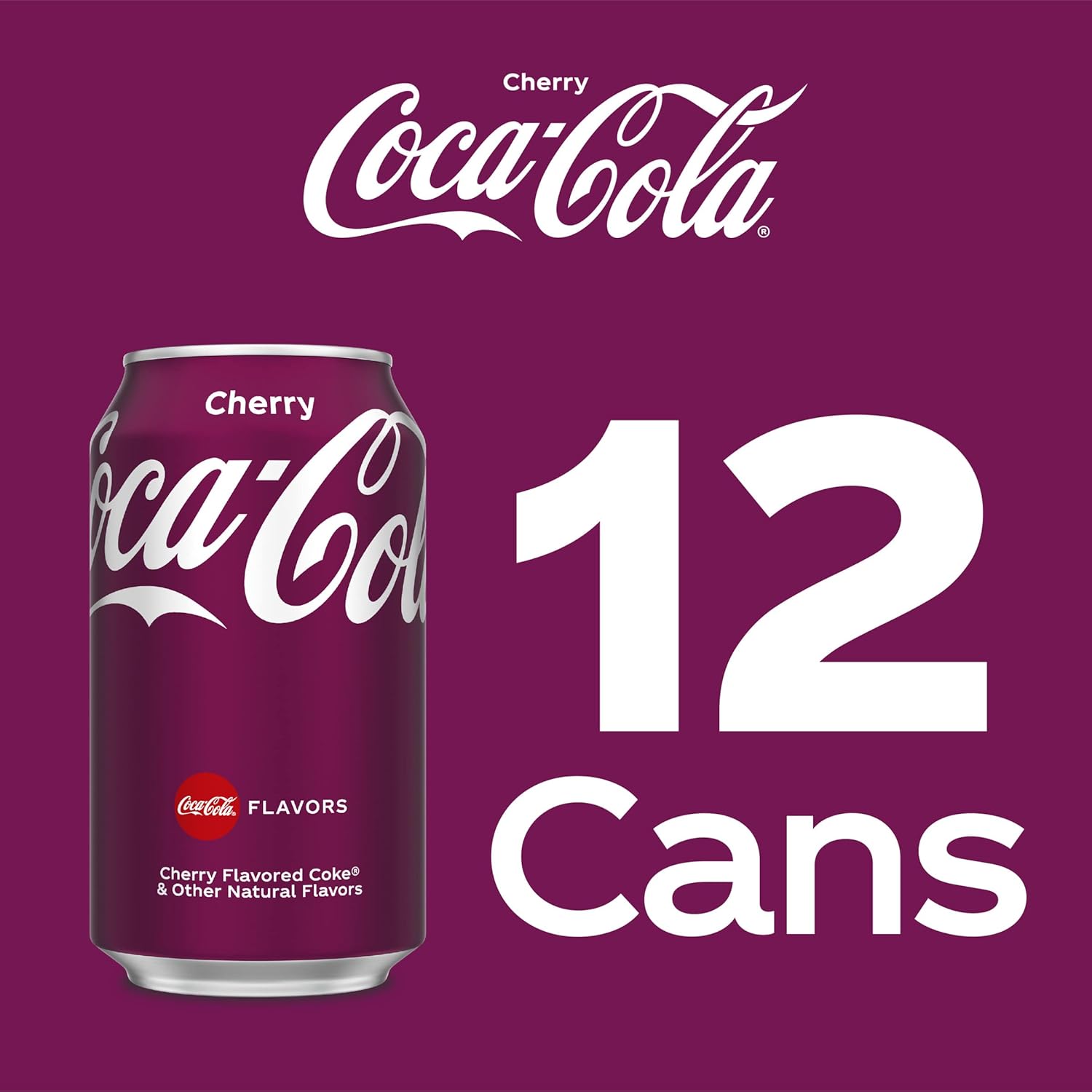 Cherry Coke Soda, 12 Fl Oz (Pack of 12) S2853