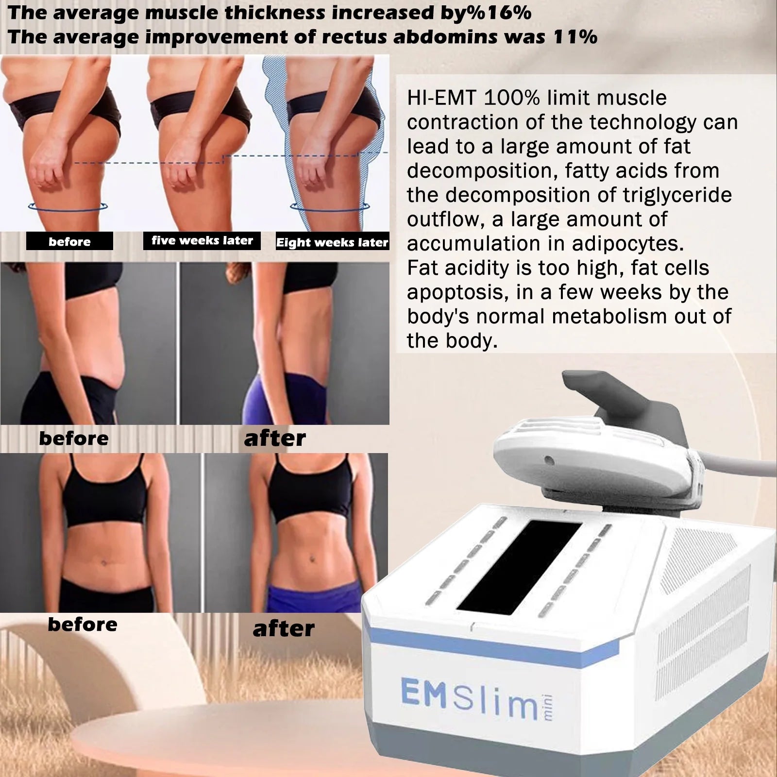 Muscle Stimulator and Slimming Equipment for Skin Tightening J129602
