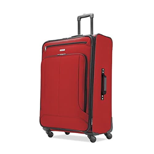 American Tourister Pop Max Softside Luggage 3-Piece Set with Spinner Wheels, Red B128237