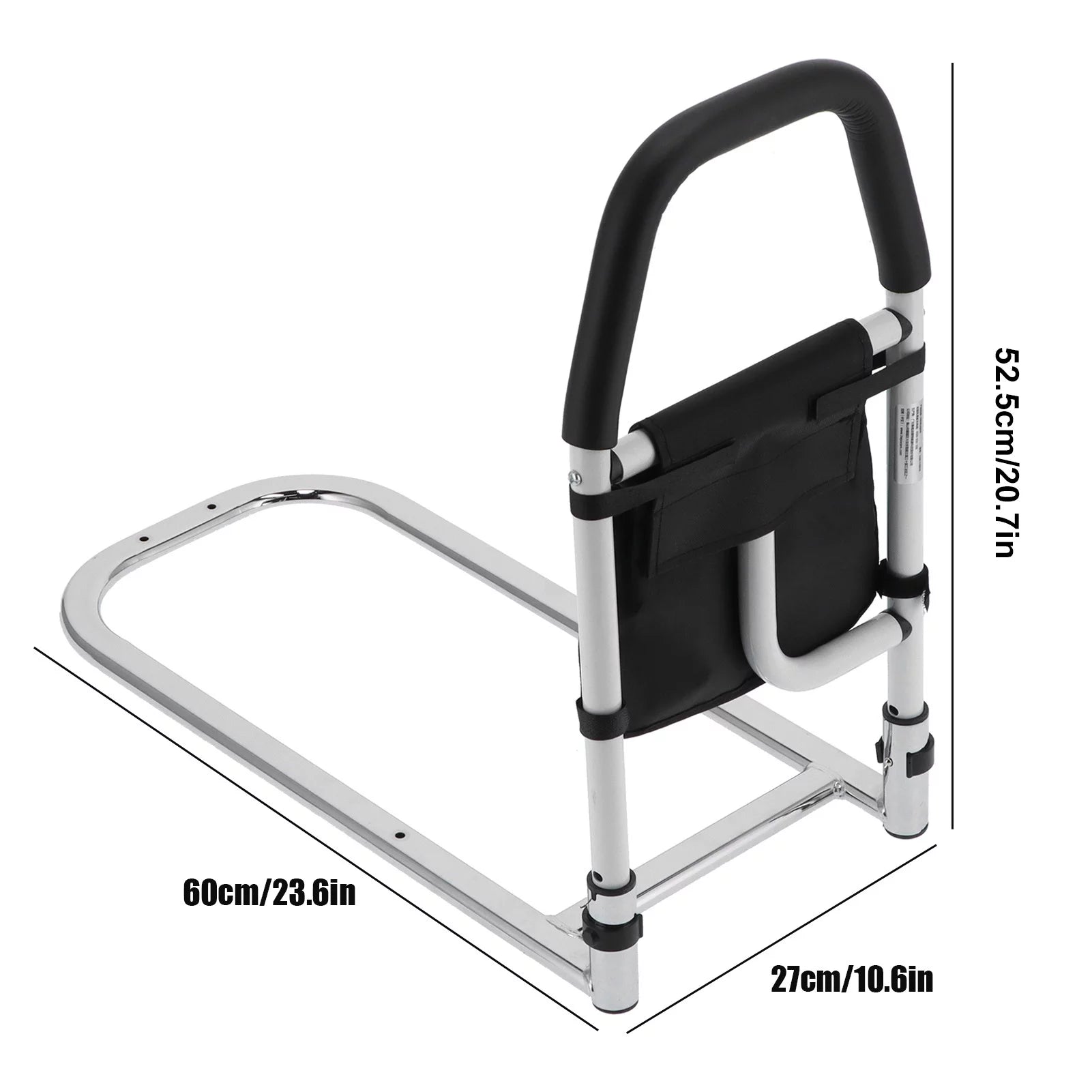 Okimo Bed Rail for Elderly Safety, Adjustable Bed Side Handrail with Storage Bag P406