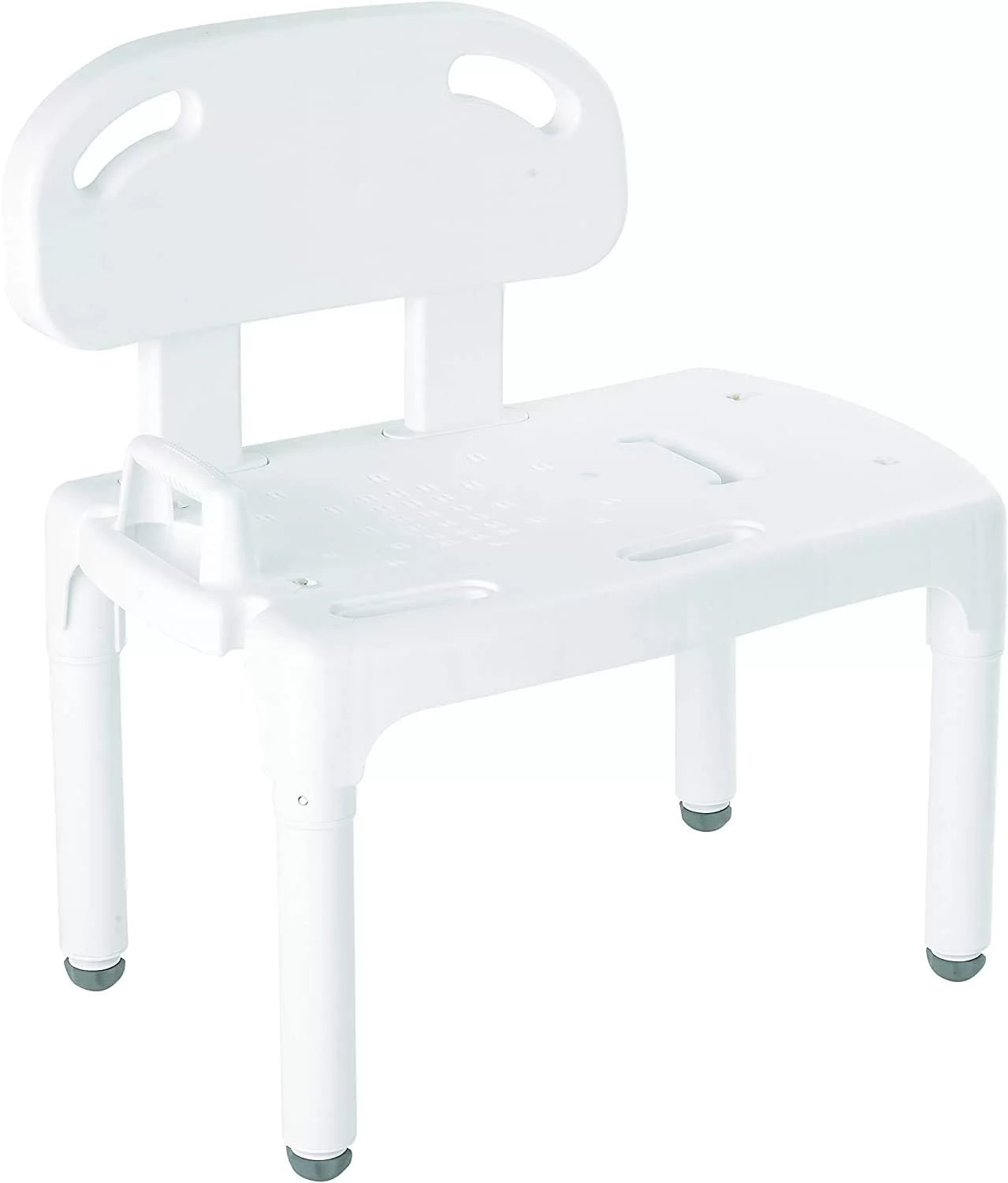 Carex Universal Tub Transfer Bench, Shower and Bath Seat, Height Adjustable, Holds Up to 400 Pounds