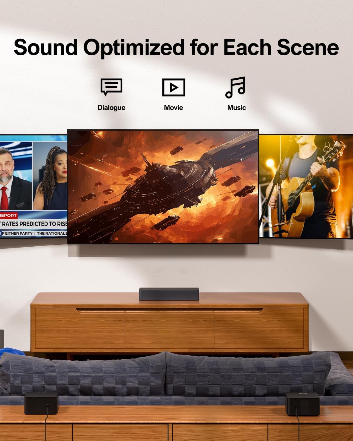 ULTIMEA Poseidon D60 5.1 Sound Bar with Dolby Atmos and Subwoofer U4710
