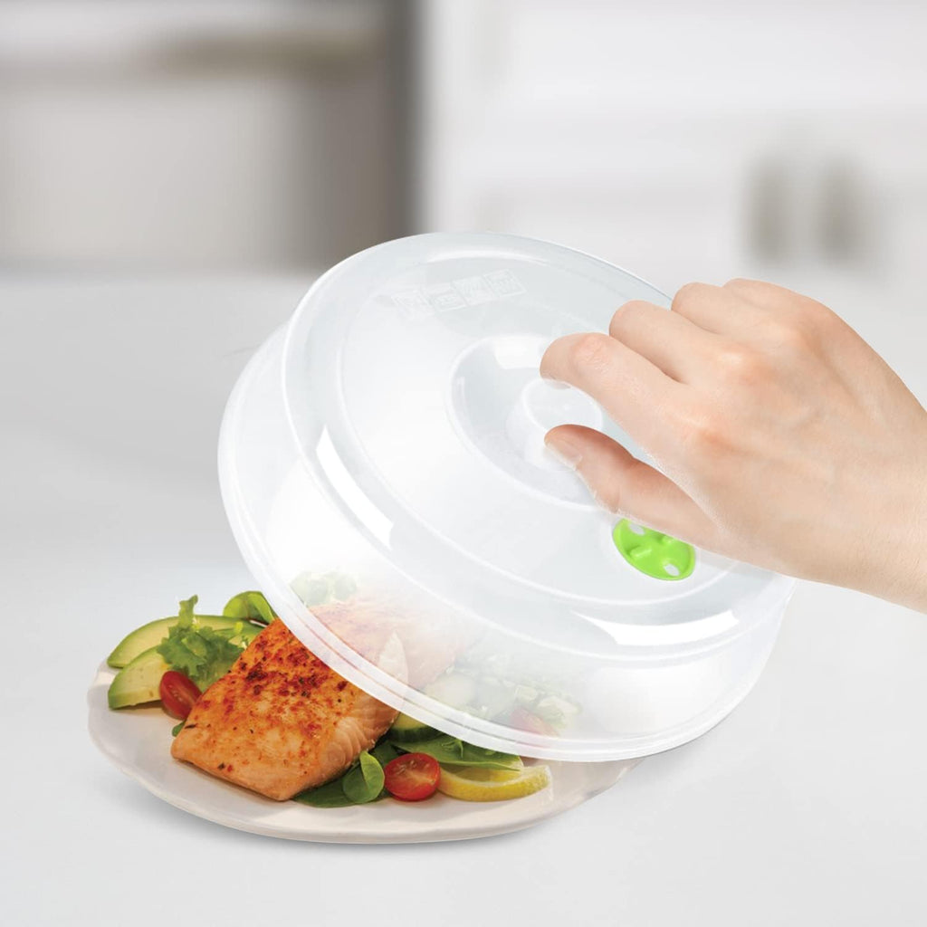 Flexzion Microwave Food Splatter Guard Cover (Set of 5, Green) P847541