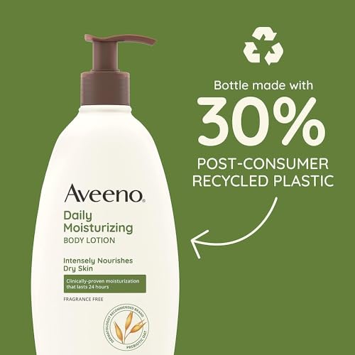 Aveeno Daily Moisturizing Body Lotion, Fragrance-Free, 18 Fl Oz M6011
