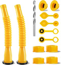 Gas Can Spout Replacement, Anti-Spill Gas Can Nozzle Replacement, 2-Kit Gas Can Spouts No Leaky, Upgraded Replacement Gas Can Spout with Flexible Nozzle, Gas Can Vent, Fit for Most 1/2/5/10 Gal Can