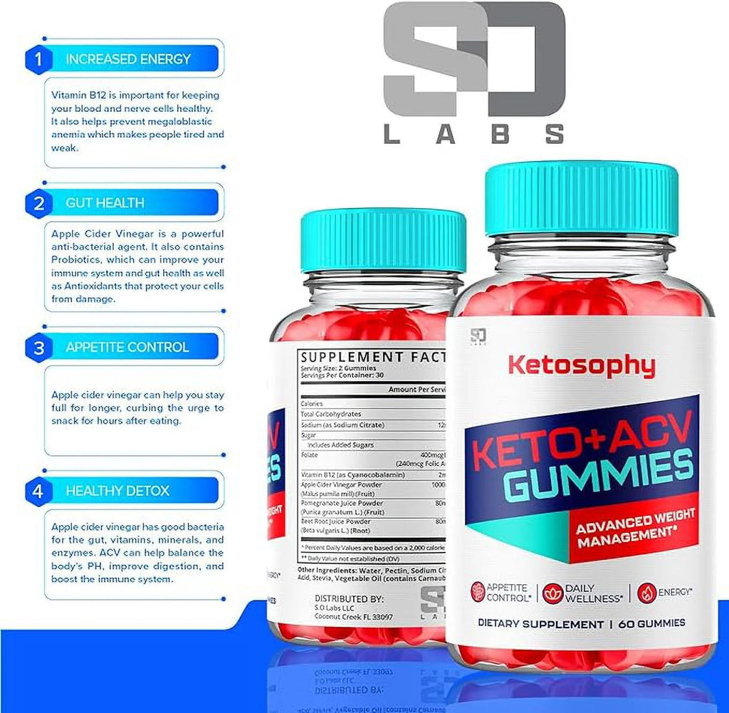 Ketosophy ACV Keto Gummies, 60 Count L27376