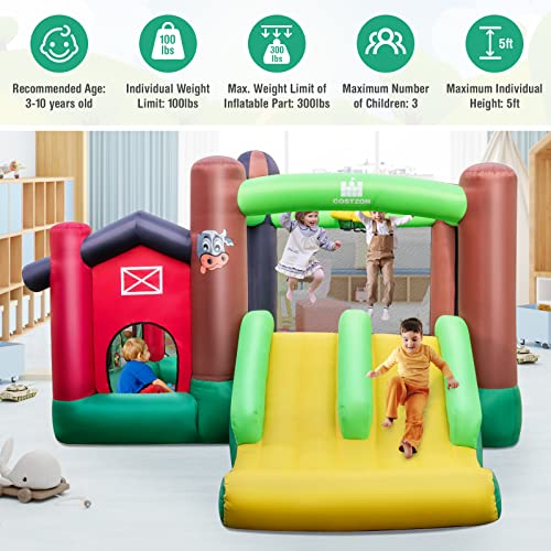 BOUNTECH Inflatable Bounce House with Dual Slides and Ball Pit E58783