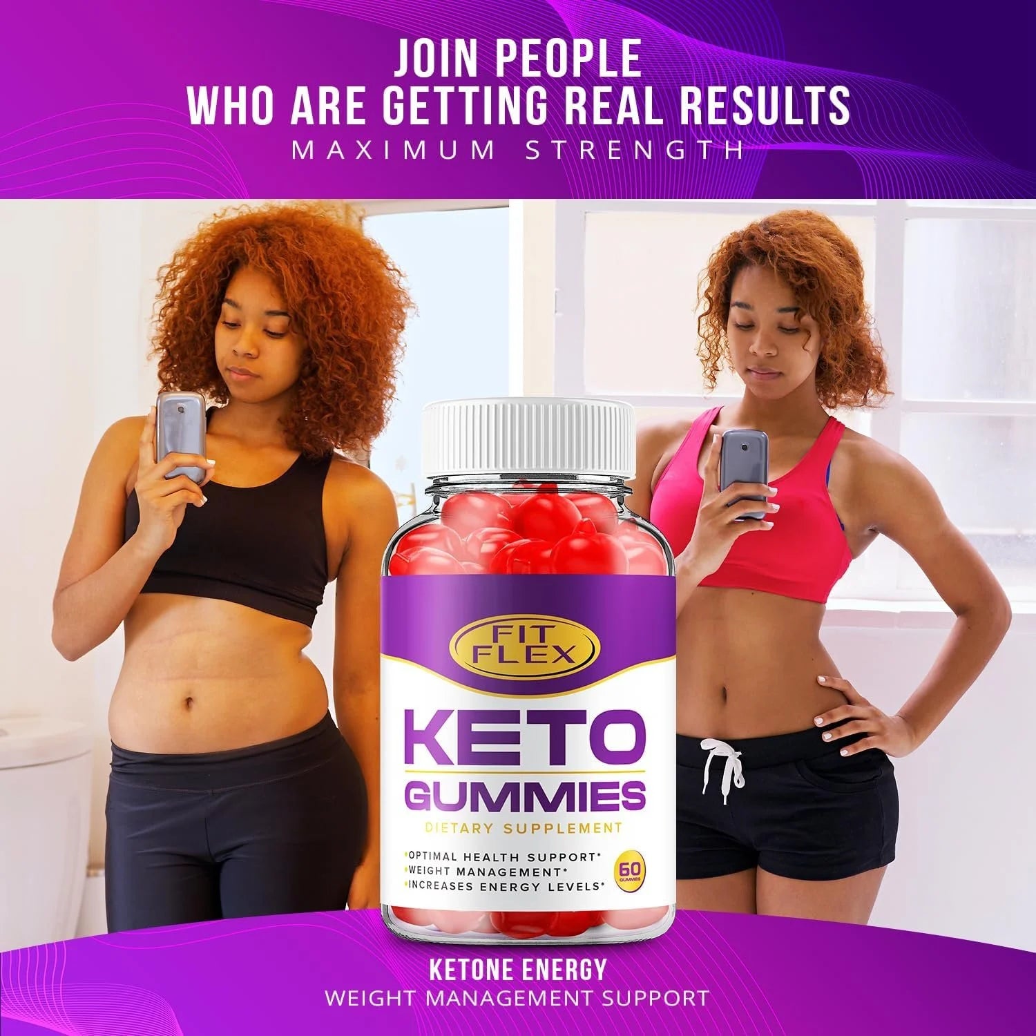 Fit Flex Keto ACV Gummies 5 Pack - Apple Cider Vinegar Dietary Supplement with B12 Beet Root E46373
