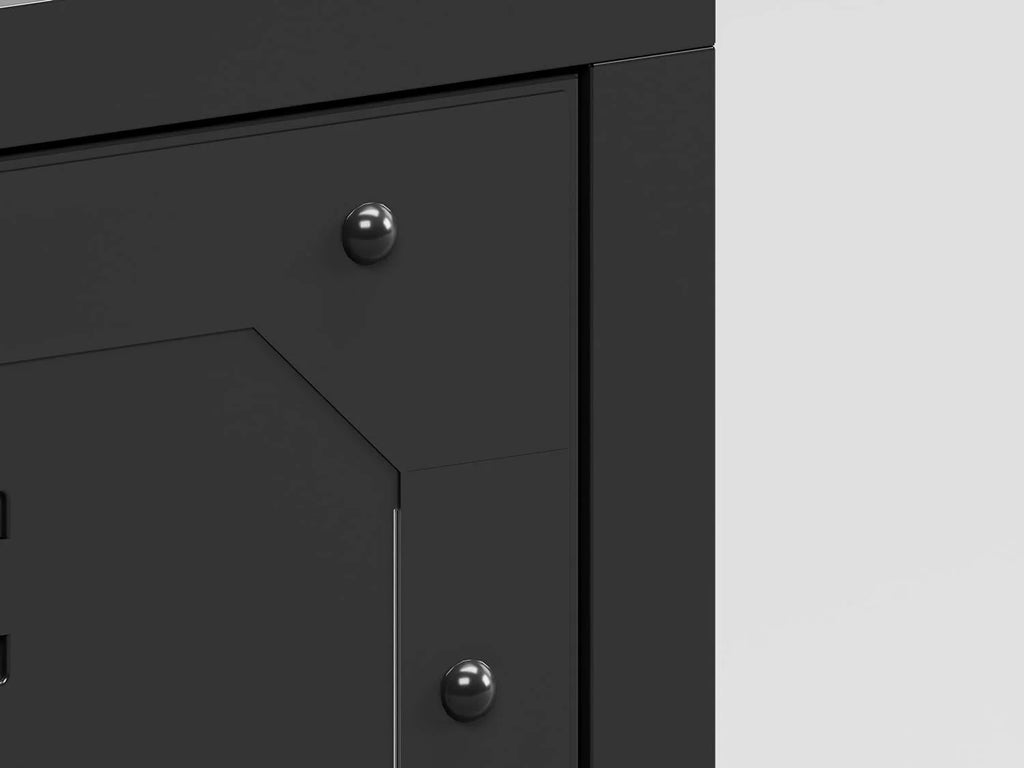 Metal Storage Cabinet 5-Door Lockable Locker 72" Tall Black U504868
