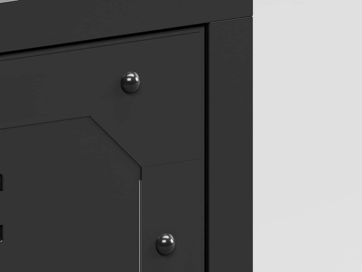 Metal Storage Cabinet 5-Door Lockable Locker 72" Tall Black U504868