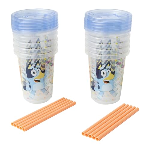 The First Years Cocomelon Take & Toss Toddler Straw Cups - Spill Proof Toddler Sippy Cups with Snap On Lids and Straws - Cocomelon Feeding and Party Supplies - 10 Oz - 8 Count