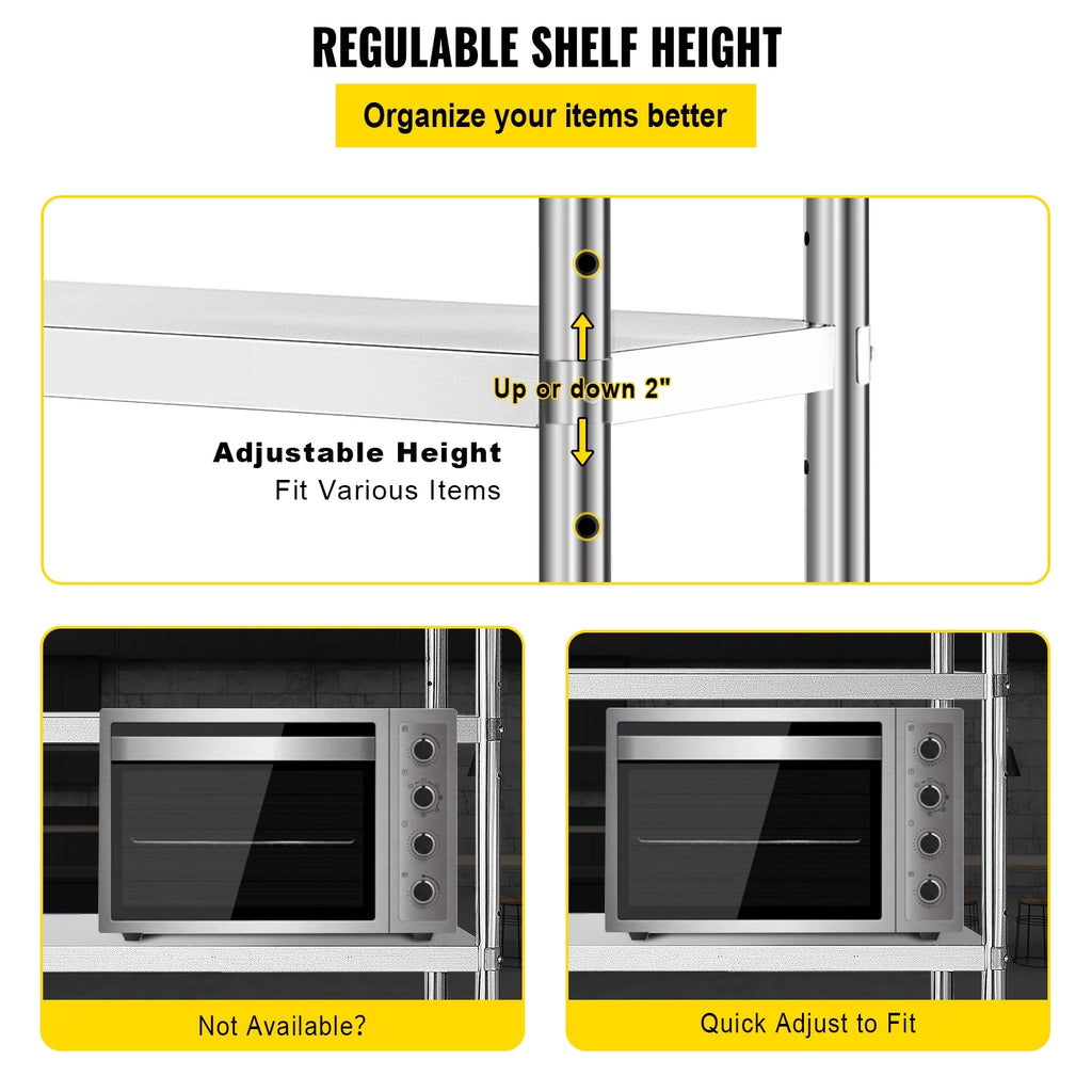 BENTISM Shelving Unit 5-Tier Stainless Steel 60x18.5 inch N80821