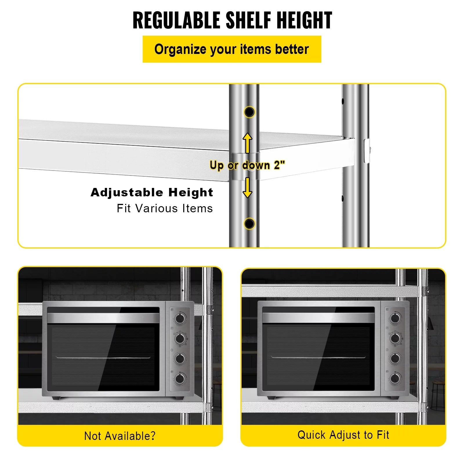 BENTISM Shelving Unit 5-Tier Stainless Steel 60x18.5 inch N80821