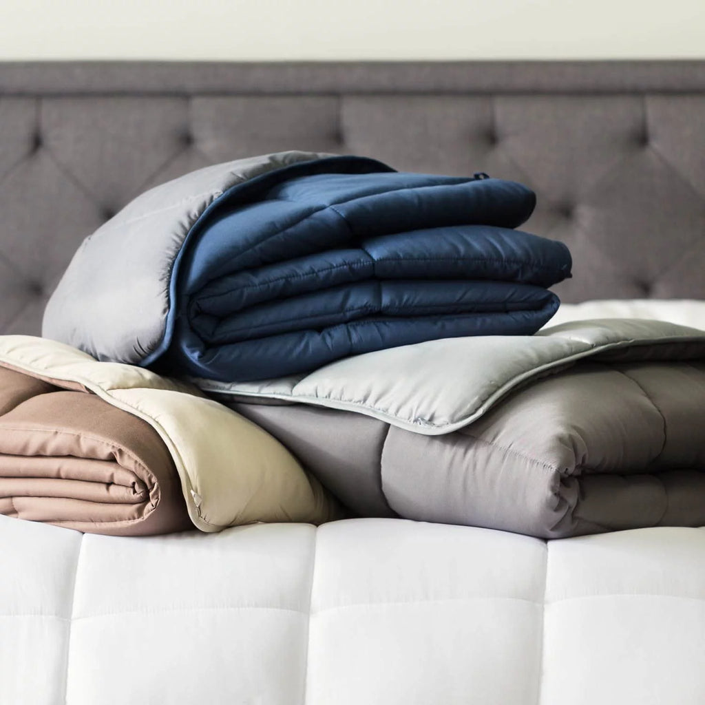 Teal Multi Ruffle Super King Comforter with Pillowcases I8769
