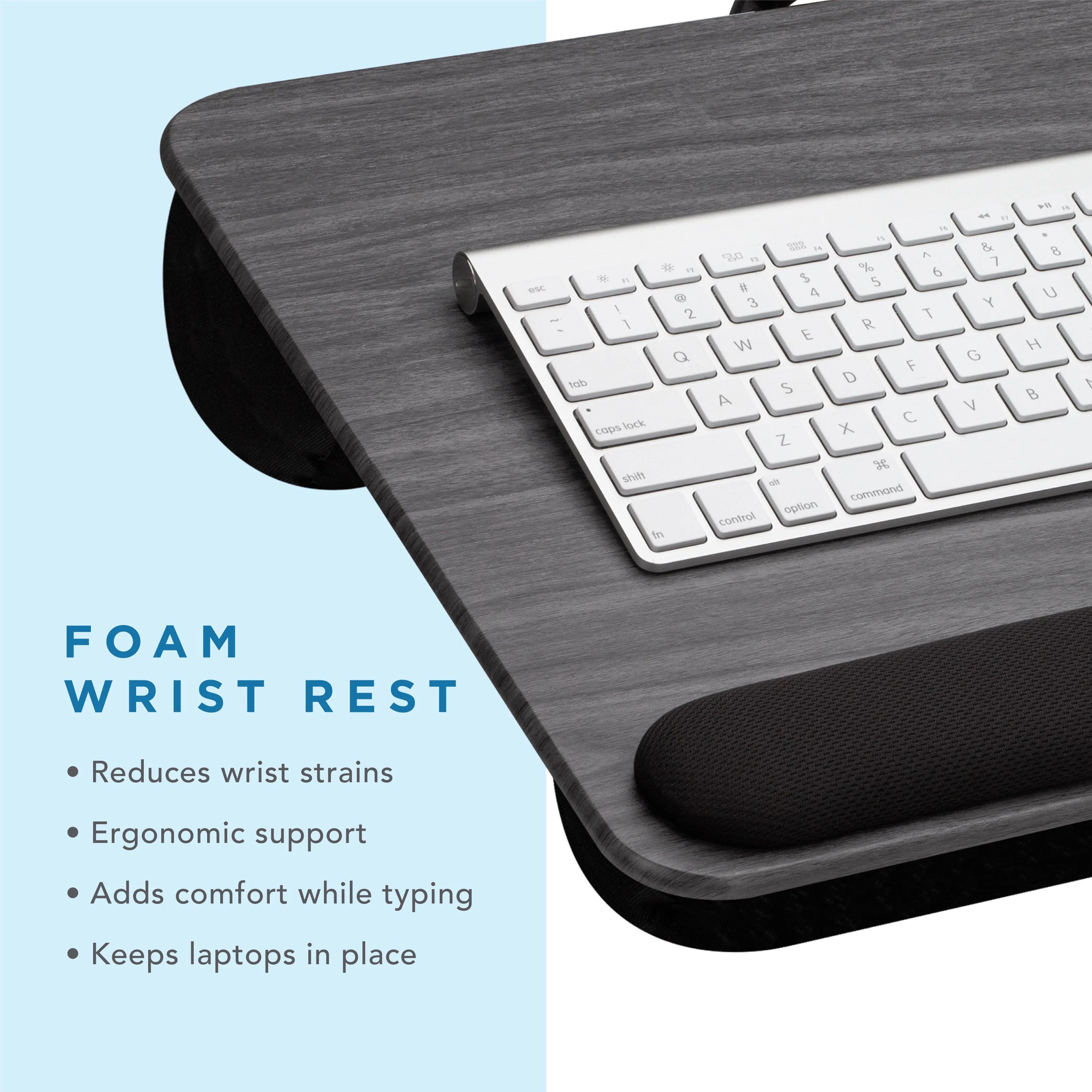 LapGear Home Office Pro Lap Desk with Wrist Rest, Mouse Pad and Phone Holder L95795
