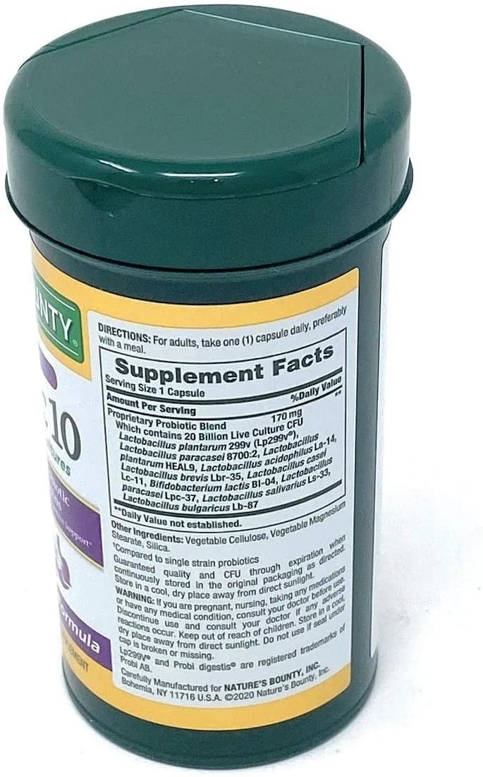 Nature's Bounty Ultra Strength Probiotic 10, 70 Capsules O4670