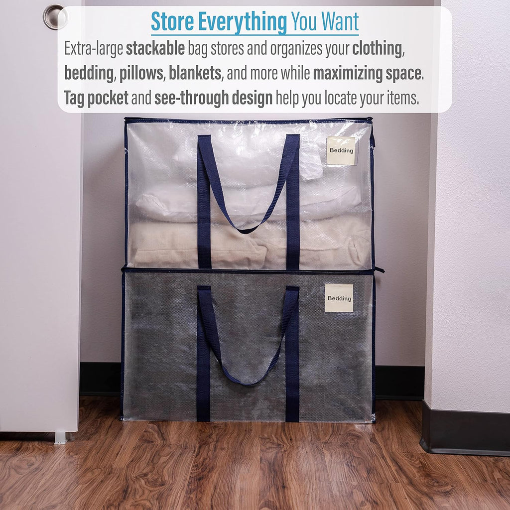VENO 12 Pack Heavy-Duty Moving Bags with Backpack Straps and Label Pocket V563911