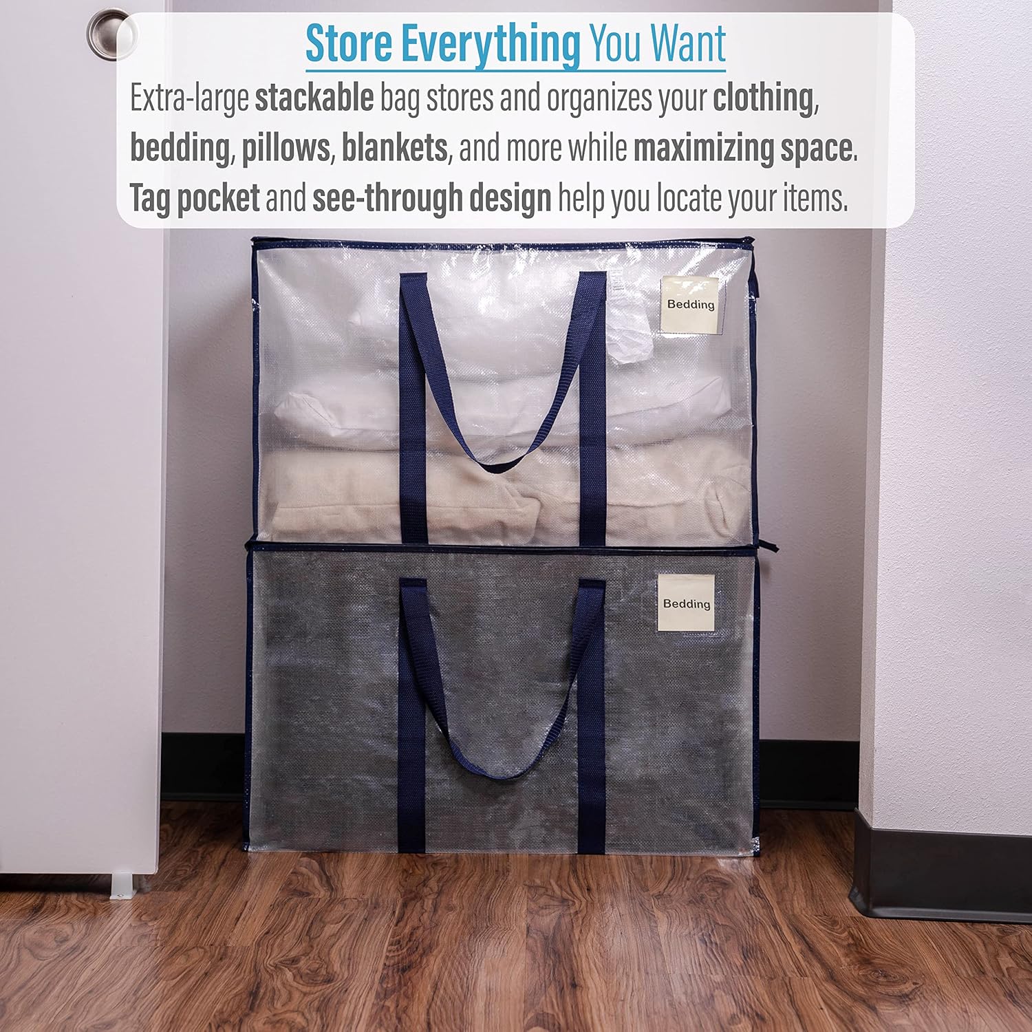 VENO 12 Pack Heavy-Duty Moving Bags with Backpack Straps and Label Pocket V563911