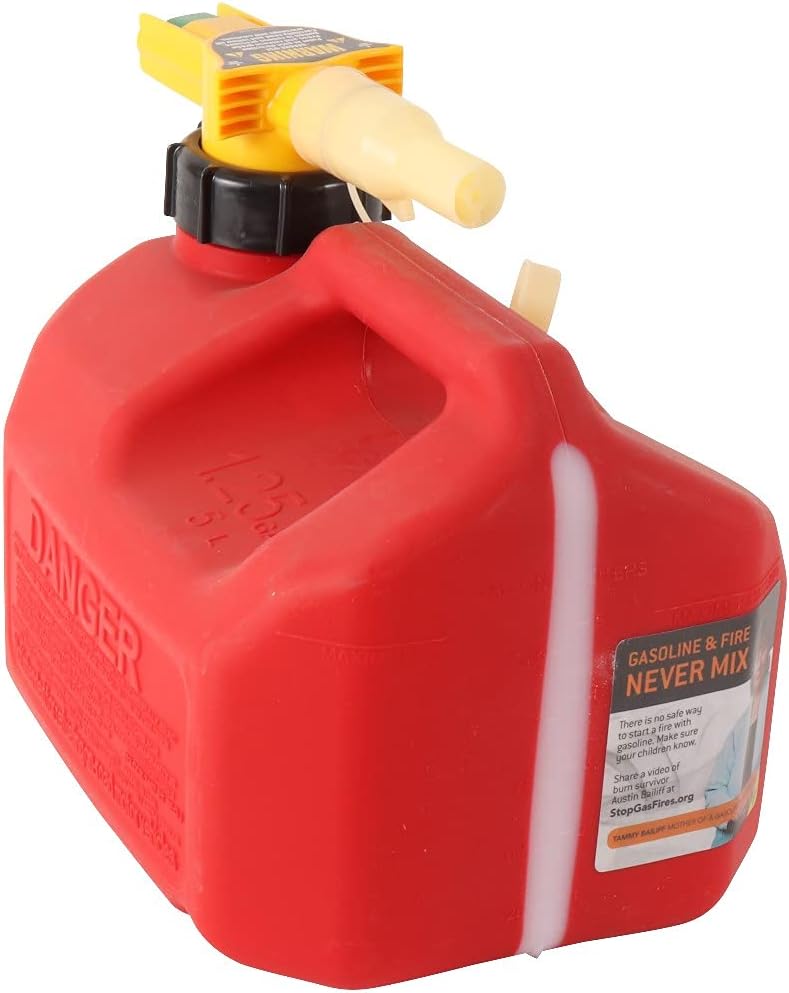 1-1/4-Gallon Poly Gas Can (CARB Compliant), Red D505353