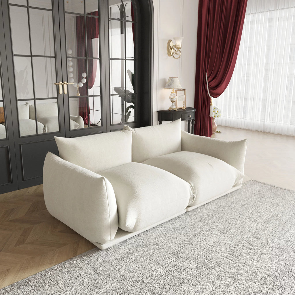 Magic Home Convertible Modular Sectional Sofa Chenille Couch Beige O56890