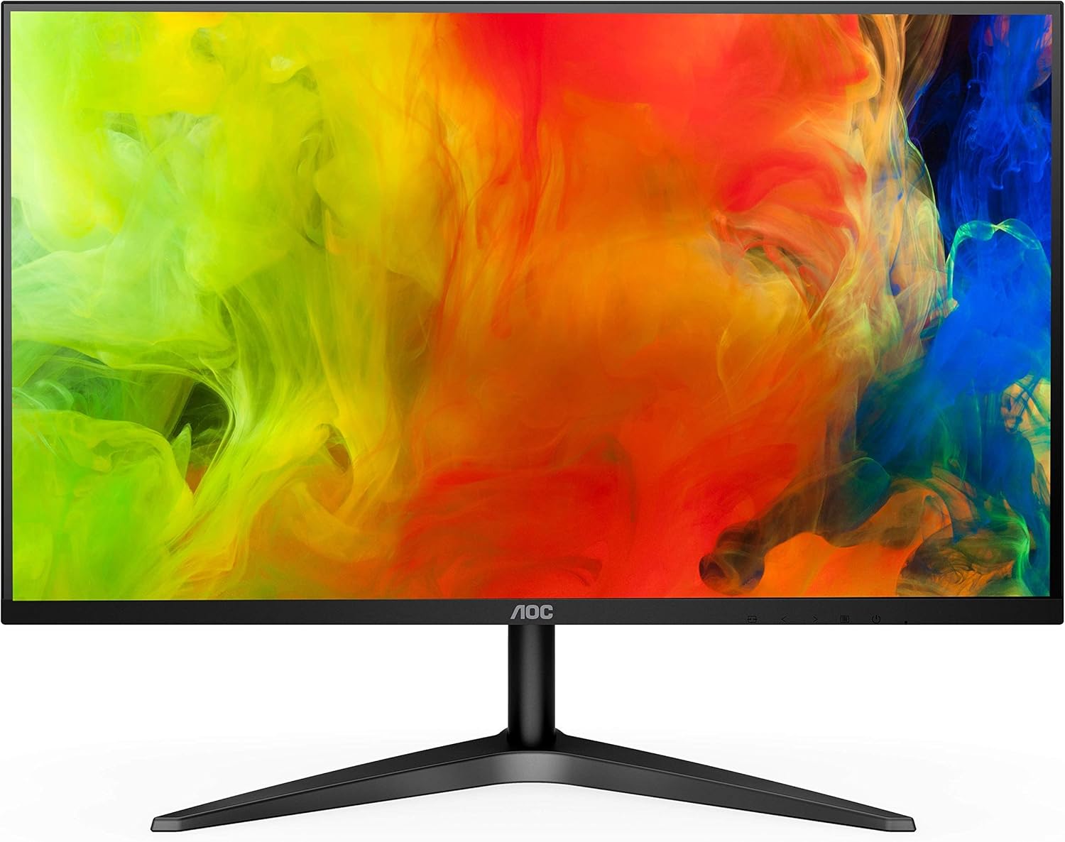 AOC 24B1H 23.6in Full HD 1920x1080 Monitor, 3-Sided Frameless, VA, HDMI/VGA, Flicker-Free (Renewed)