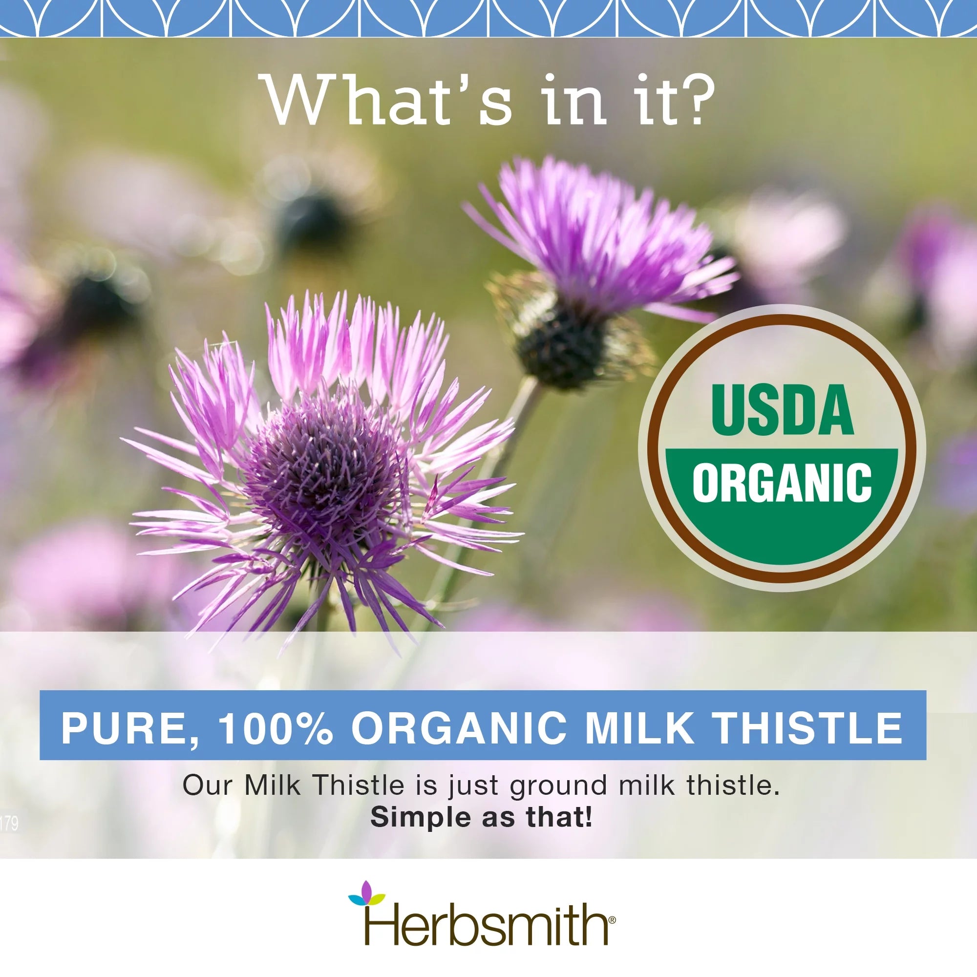 Herbsmith Organic Milk Thistle for Dogs and Cats Liver Supplement, 500g Powder L633