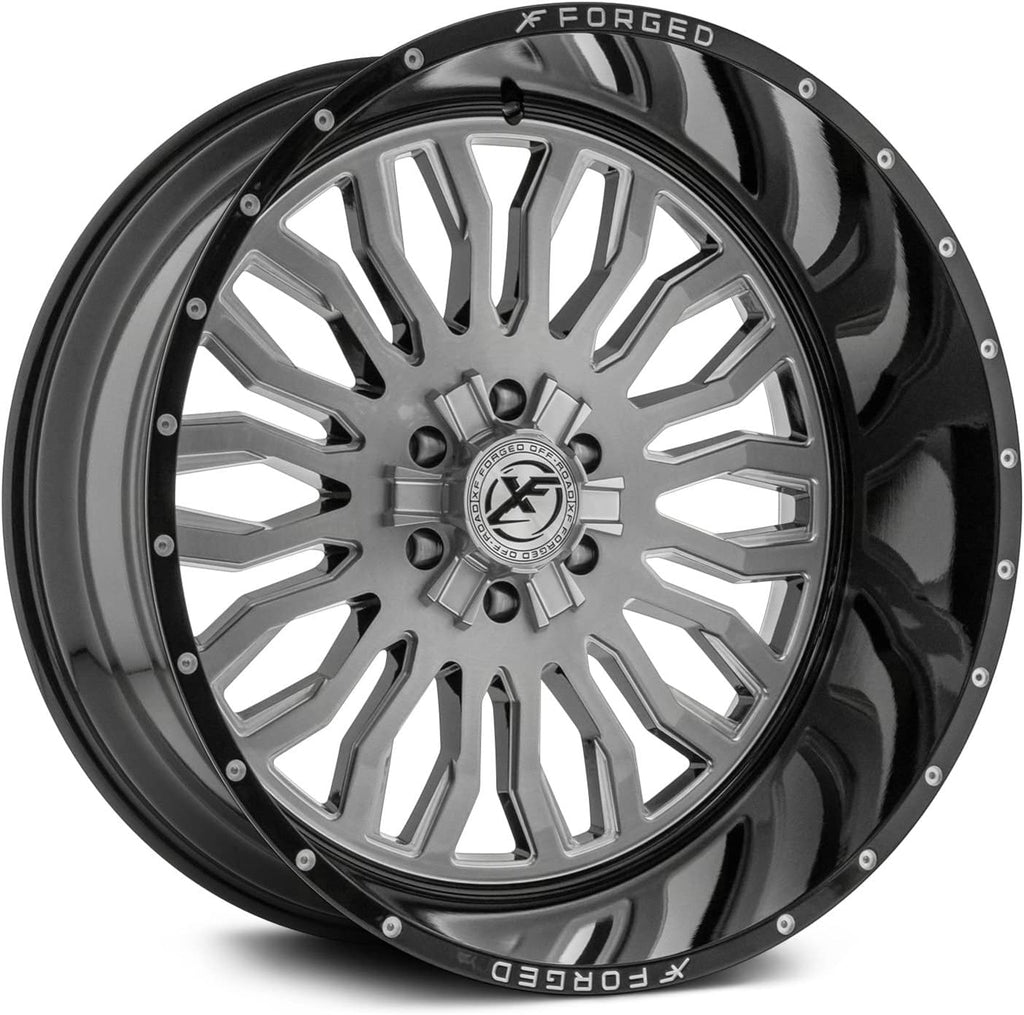 XF Offroad 305 Custom Wheel - 20x9, 20 Offset, 6x135 Bolt Pattern, 108mm Hub - Milled Brushed with Black Lip Rim