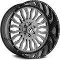 XF Offroad 305 Custom Wheel - 20x9, 20 Offset, 6x135 Bolt Pattern, 108mm Hub - Milled Brushed with Black Lip Rim