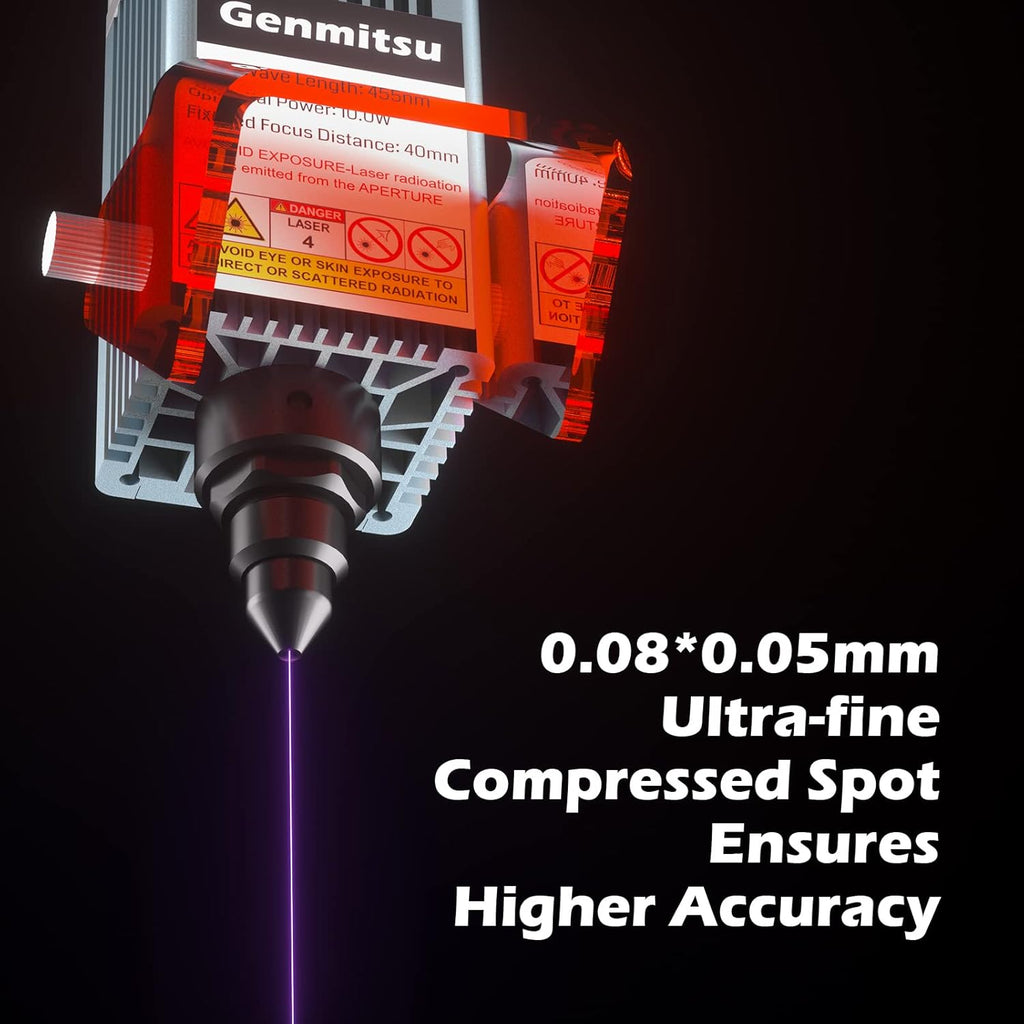 Genmitsu 10W Compressed Spot Laser Module with Air Assist Nozzle V472110