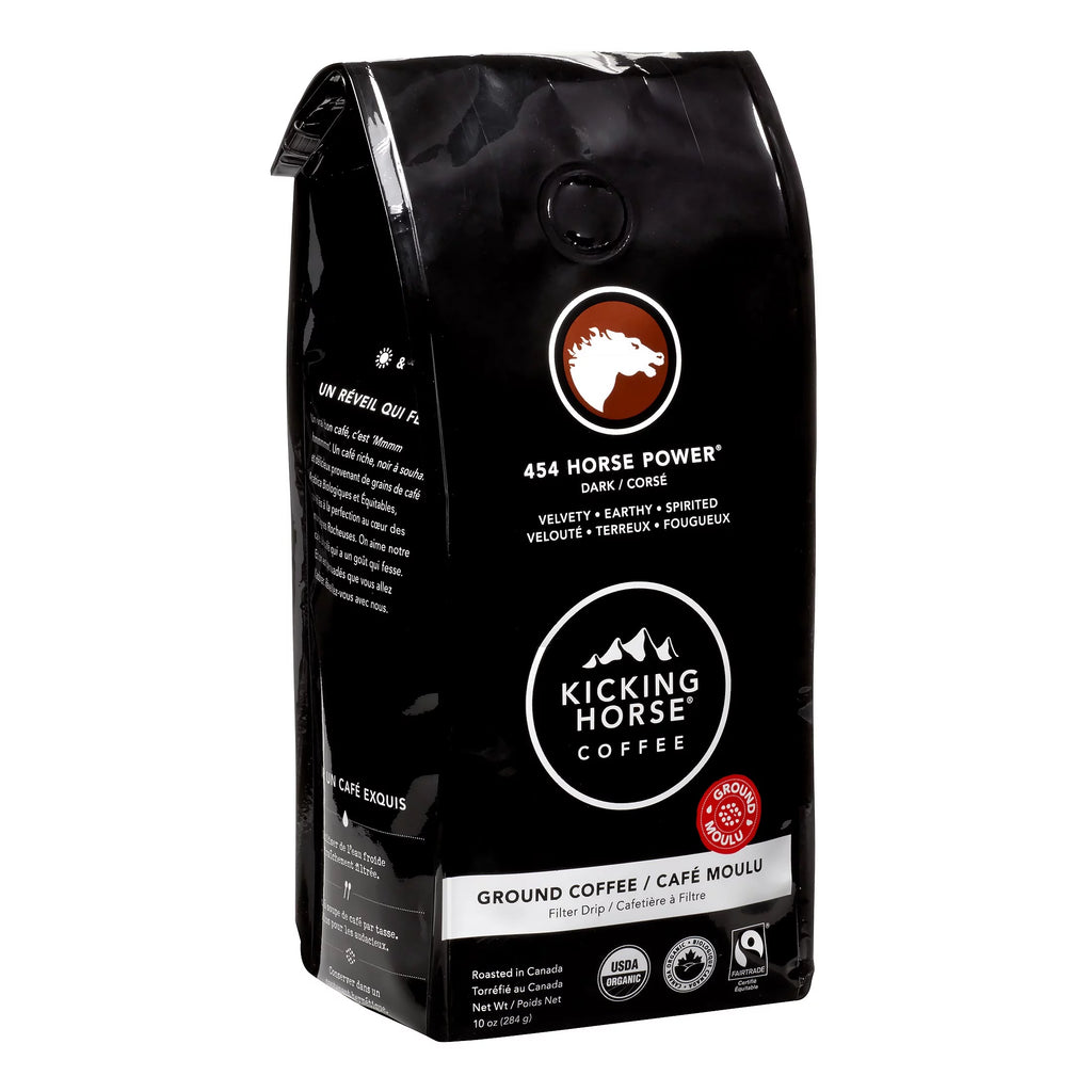 Kicking Horse Coffee 454 Horse Power Dark Roast Ground Coffee 10 oz F3856