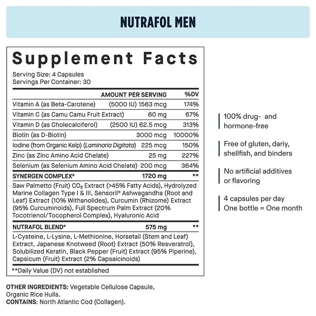 Nutrafol for Men Hair Growth Supplement 2 Pack N62821