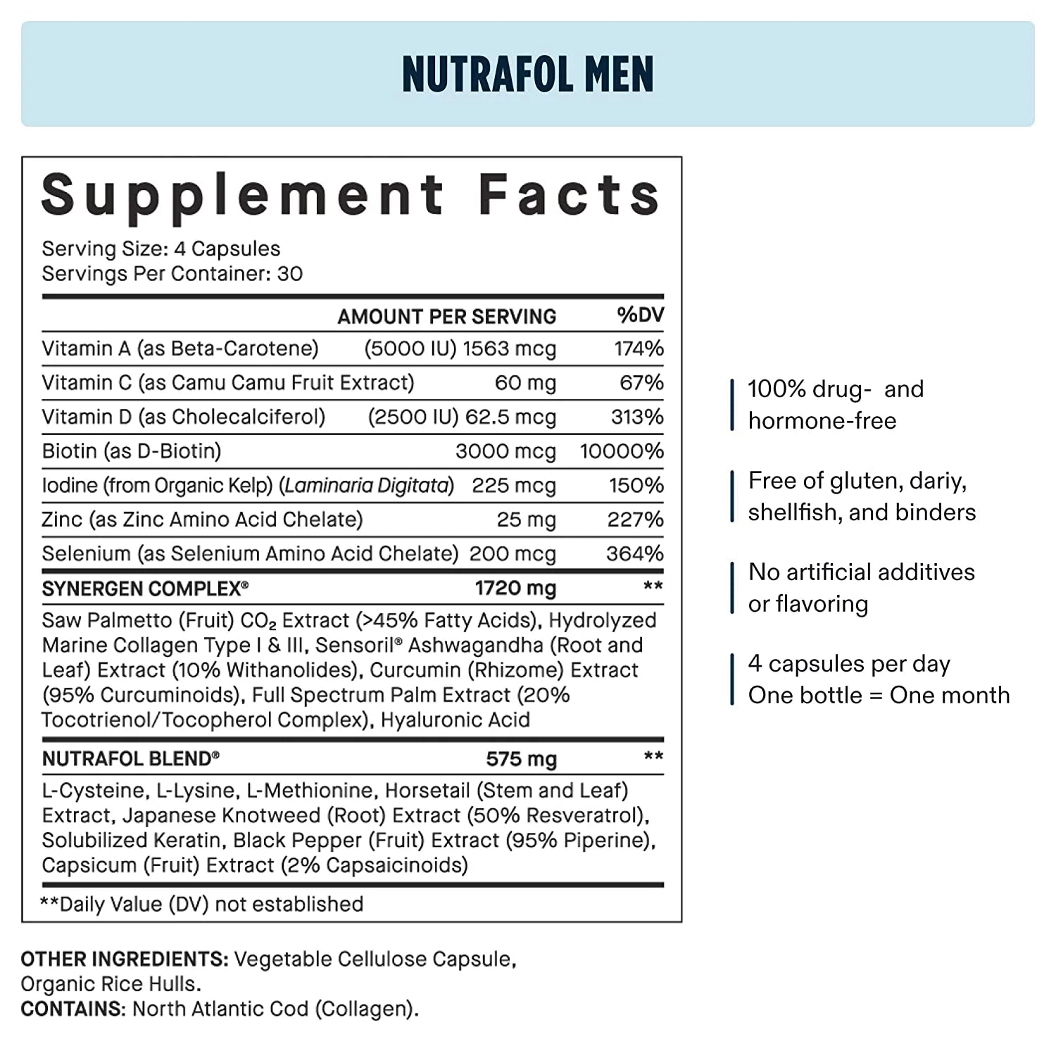Nutrafol for Men Hair Growth Supplement 2 Pack N62821