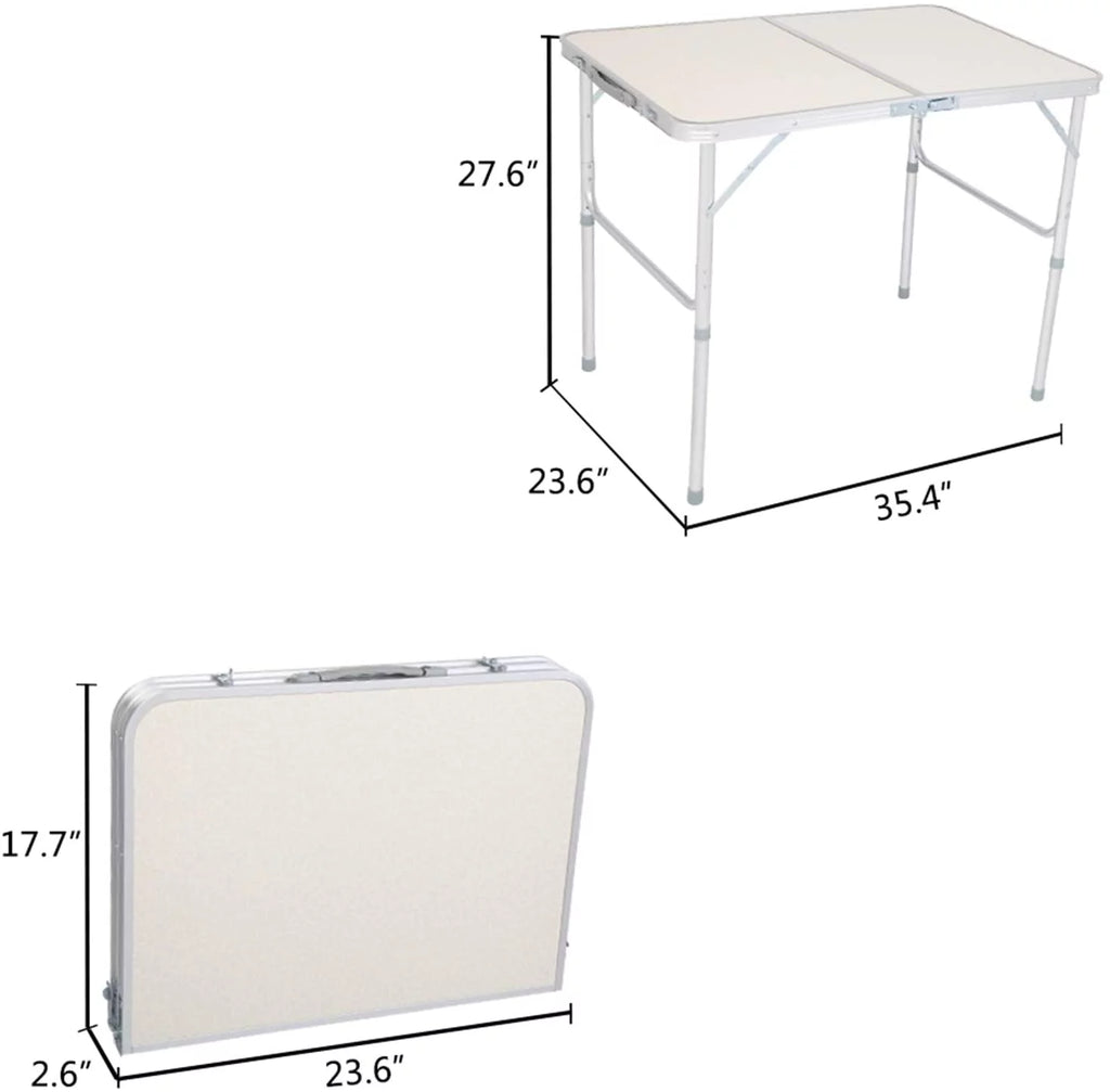 Aluminum Camping Folding Table, Height Adjustable Portable A405279