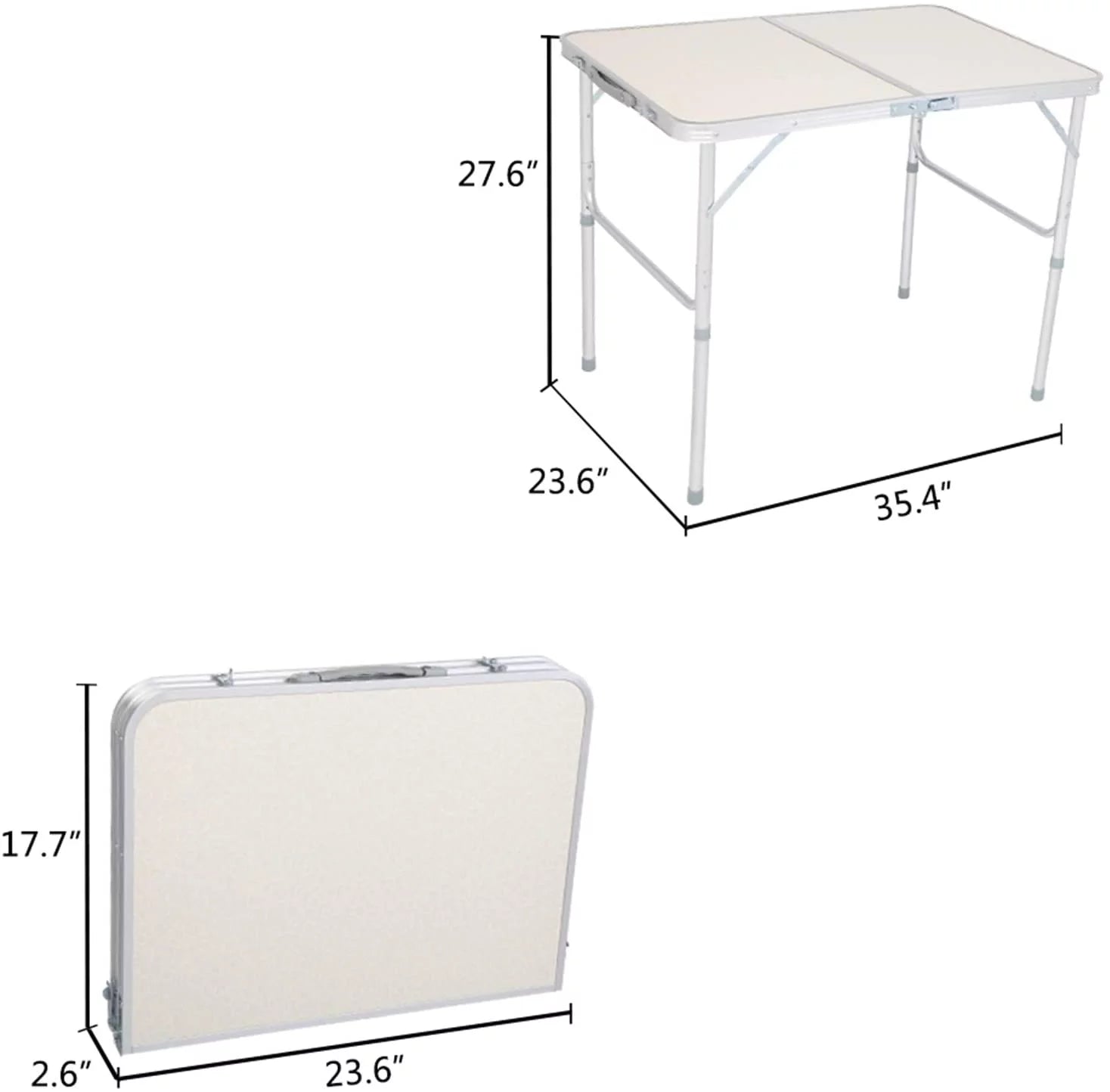 Aluminum Camping Folding Table, Height Adjustable Portable A405279