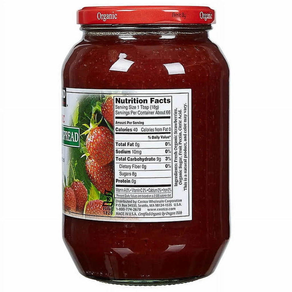 Kirkland Signature Organic Strawberry Spread 42 Ounce U6076