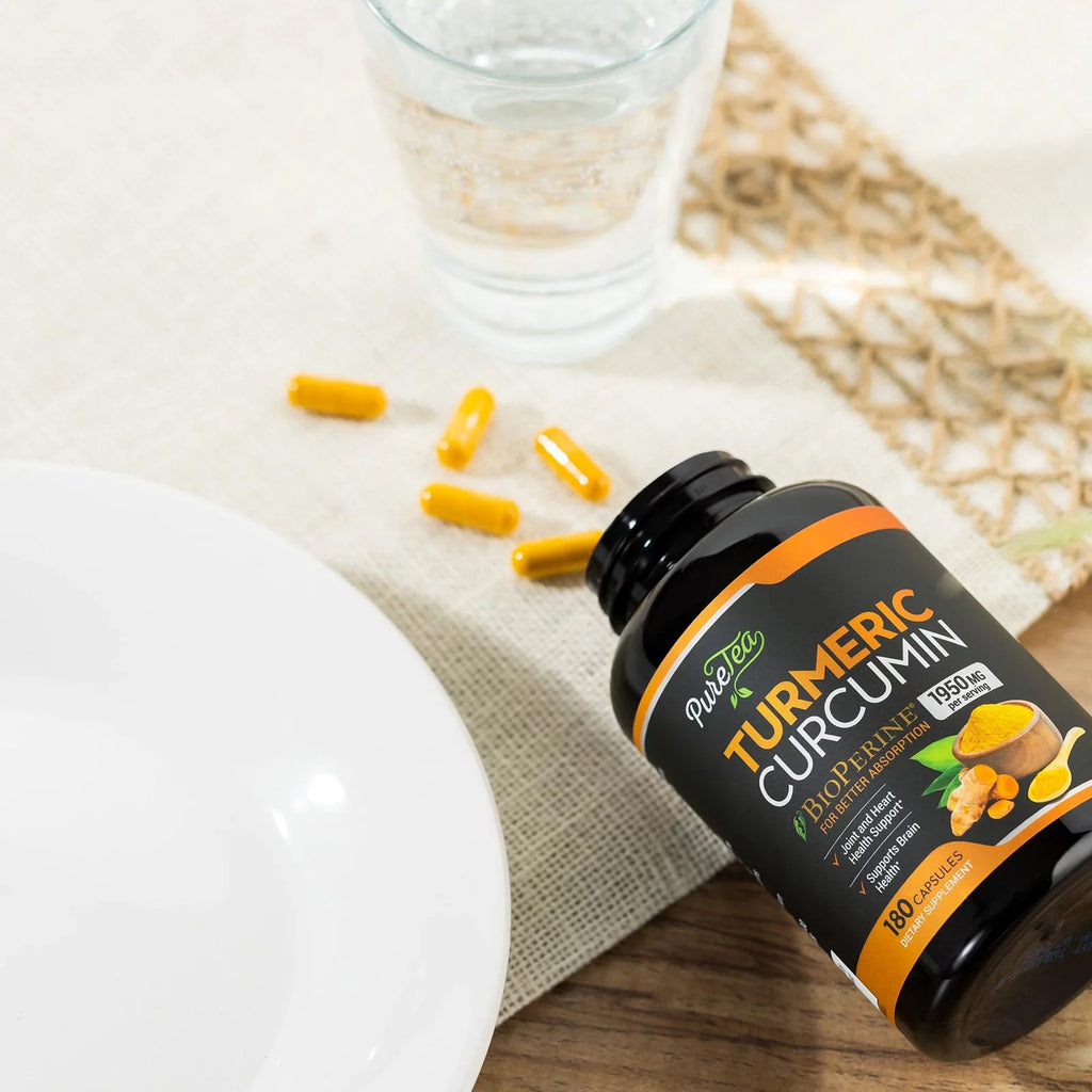 Turmeric Curcumin with BioPerine 1950mg, 95% Curcuminoids, Black Pepper, Non-GMO, 180 Capsules O183
