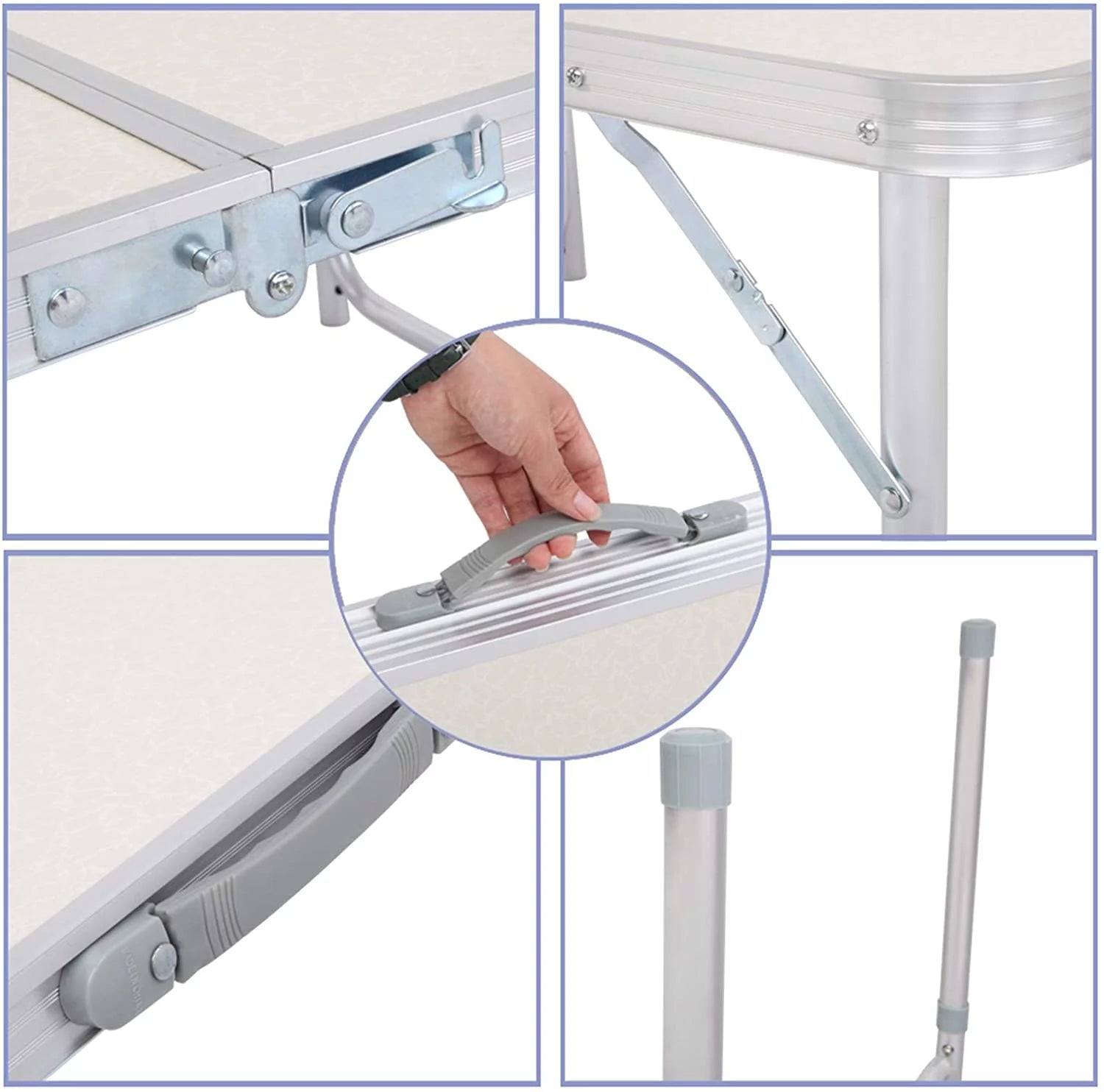 Aluminum Camping Folding Table, Height Adjustable Portable A405279