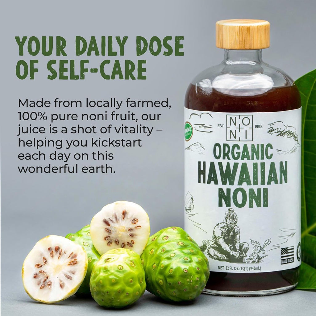 Healing Noni Organic Hawaiian Noni Juice, 32oz Glass Bottle R37830